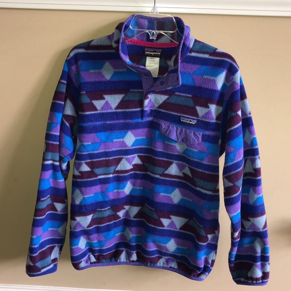 Rare Patagonia Diamond Synchilla Snap-T Pullover